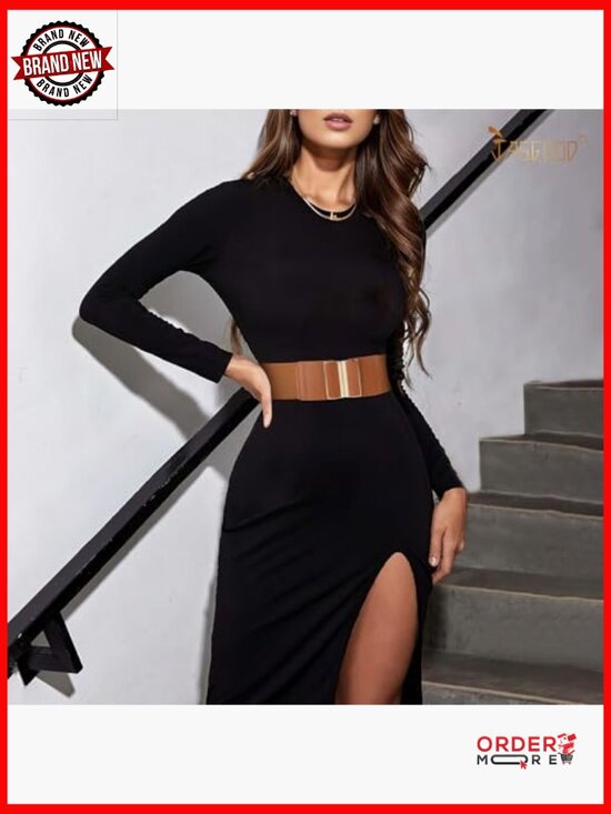 4 Pack Wide Elastic Stretch Waist Belts for Dresses main image 4